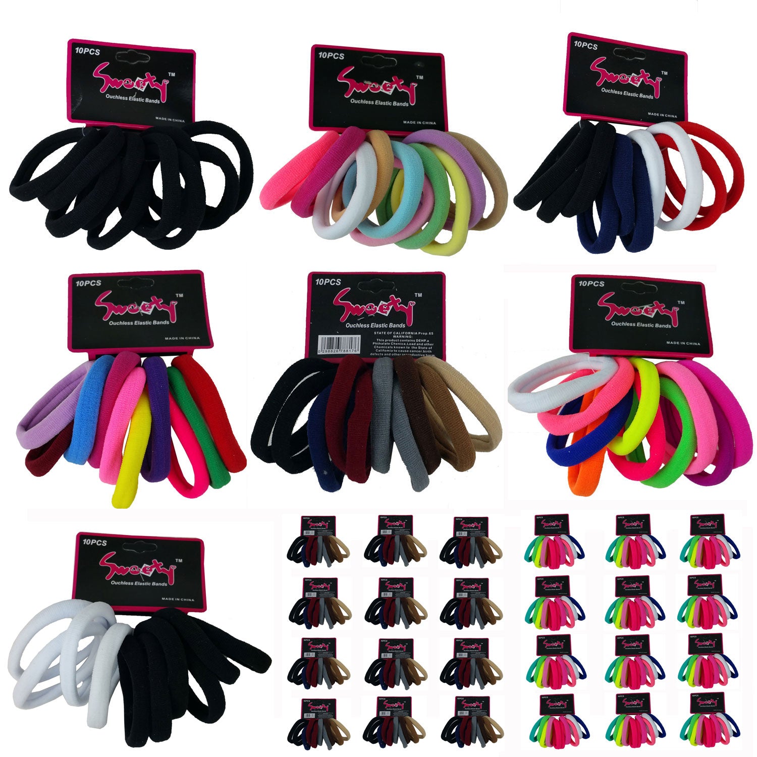 72 PCS Large Seamless Elastic Hair Ties Bands Rope Ponytail Scrunchies –  qqpicks c/o XERU Net Inc.