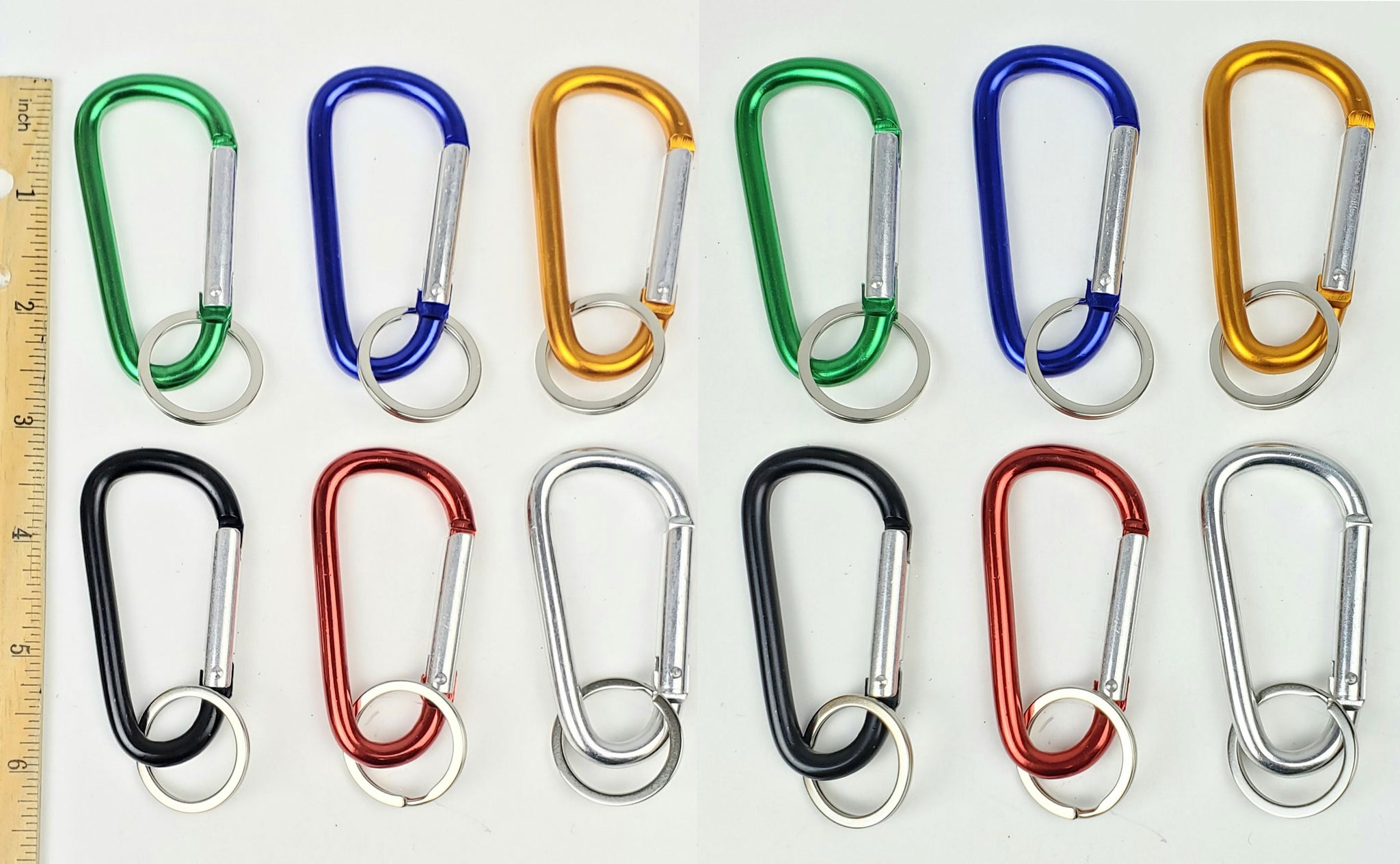 20pcs 2.4 Aluminium Carabiner Clip Durable Spring-loaded Gate Keychain Hook