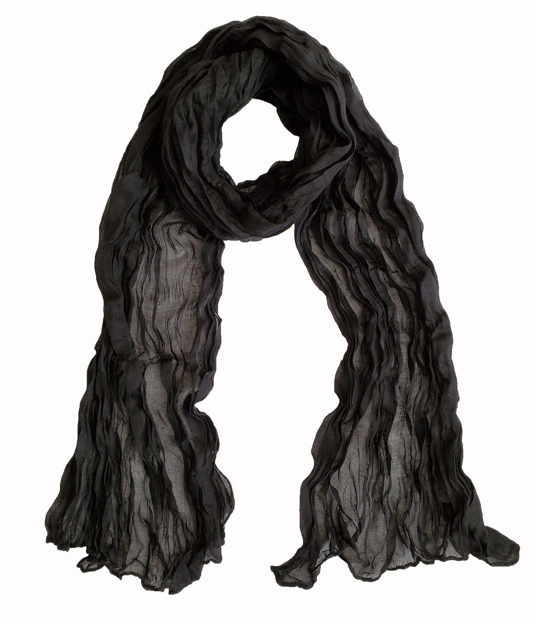 Solid Color Pleated Scarf Lightweight Scarves for Women Girls FashionSolid