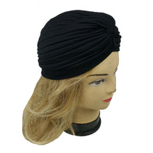 Load image into Gallery viewer, New Lady Stretchy Turban Head Wrap Band Chemo Hijab Pleated Indian Cap Hat
