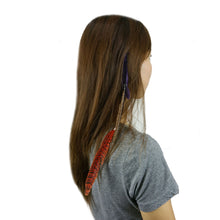 Load image into Gallery viewer, 4 pcs 14&quot; Real Long Feather &amp; Chain Hair Extension w/Clip On Comb Assorted HH0005
